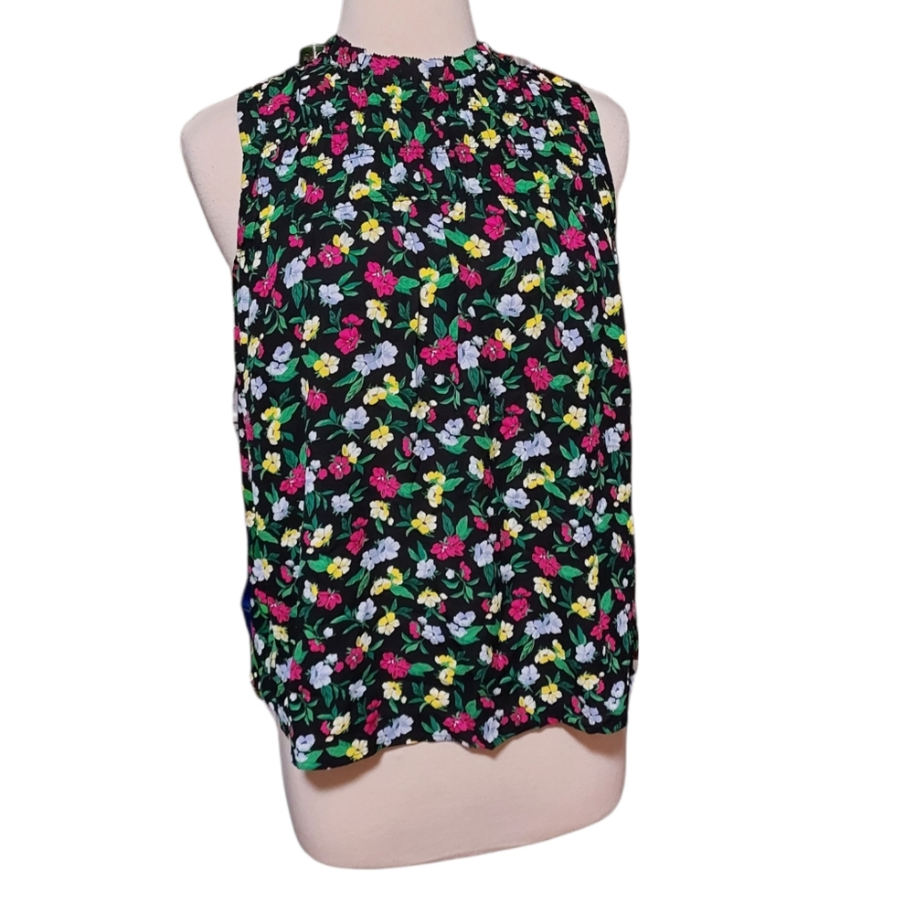 Ann Taylor XS Blouse Floral Top Shirt Tank Sleeveless Lightweight Flowy …
